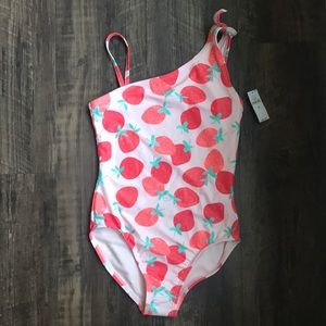 Gap Kids swimsuit one piece. NWT L Size 10 pink strawberries